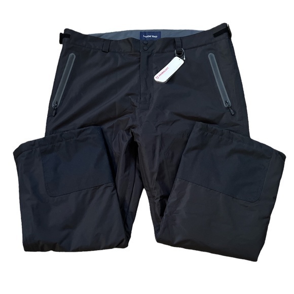 NEW Lands’‎ End Men’s Primaloft Insulated Waterproof Black Snow Pants Sz.… - Picture 1 of 16